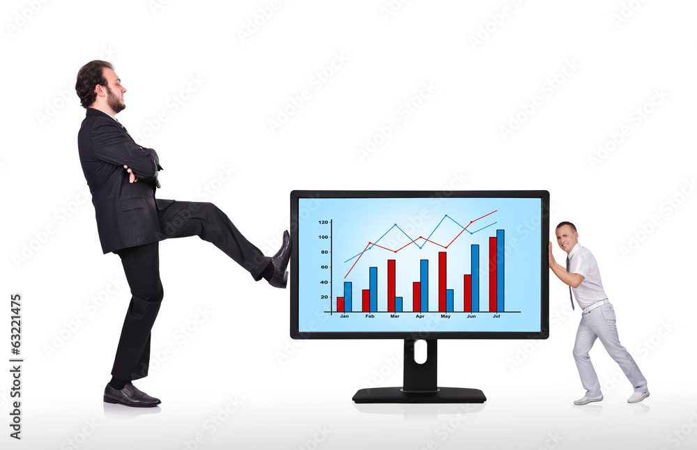 big monitor with chart big monitor with chart