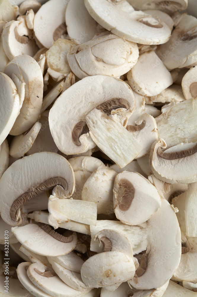 background from many mushroom sliced background from many mushroom sliced