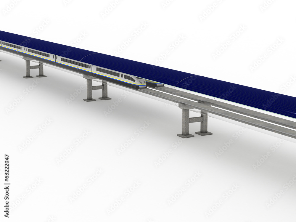 Magnetic levitation train with solar panels #1 Magnetic levitation train with solar panels #1