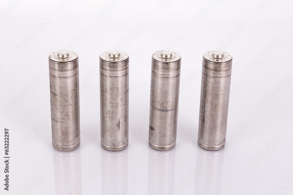 isolated of the old AA battery is energy refill on white backgro isolated of the old AA battery is energy refill on white backgro