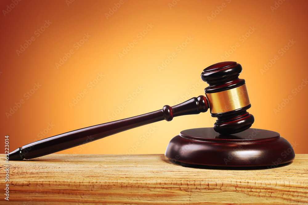 Judge gavel and soundboard over gold background Stock Photo Adobe Stock