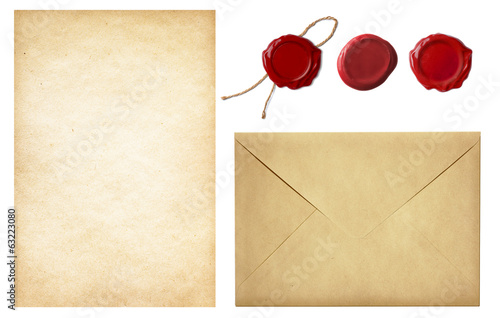 vintage postal set: old mai...