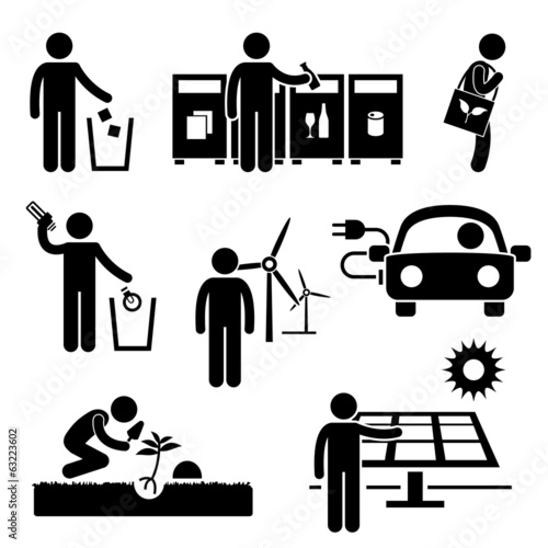 Man People Recycle Green Environment Energy Saving