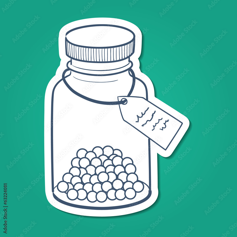 Bottle with pills. Bottle with pills.