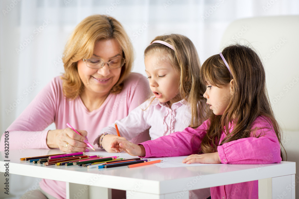 Cute little girls drawing Cute little girls drawing