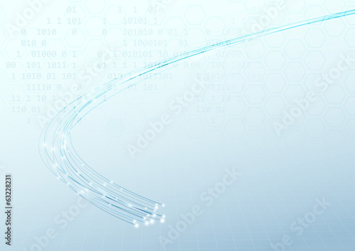 Blue cable broadband connection