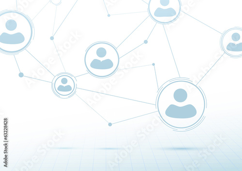 Creative networking concept - social connections