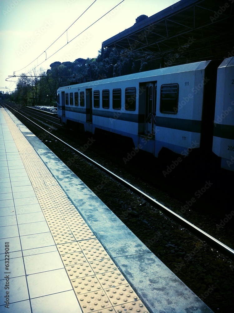 Naklejka premium treno in stazione