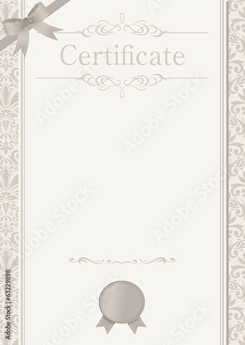 retro frame certificate template Vector