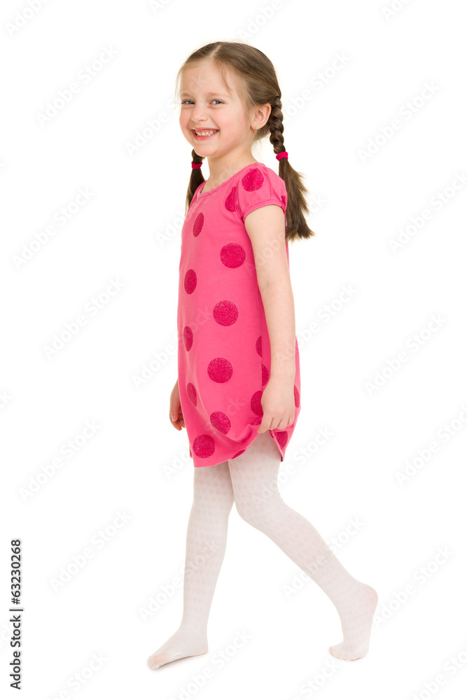 girl in a red dress on white girl in a red dress on white