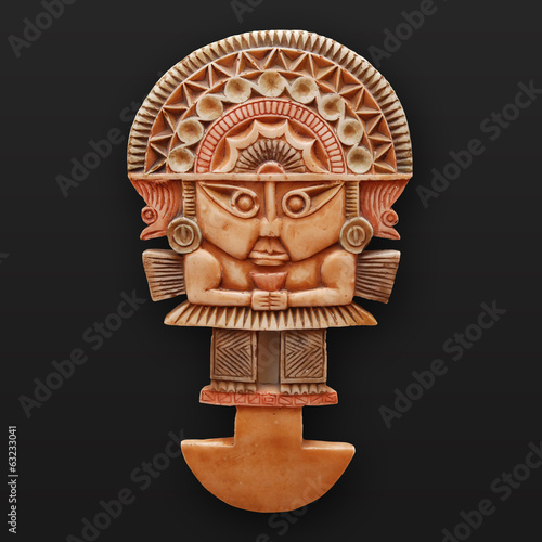 Tumi sacrificial ceremonial axe inca peruvian symbol photo