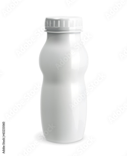 White plastic bottle vector object
