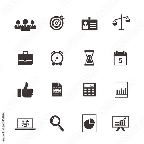 business and time icons