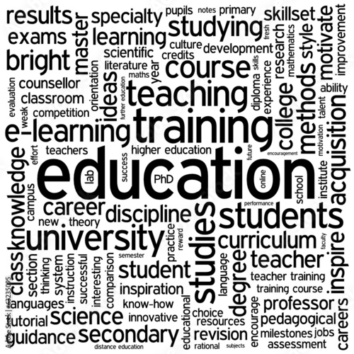"EDUCATION" Tag Cloud (training skills university school degree)