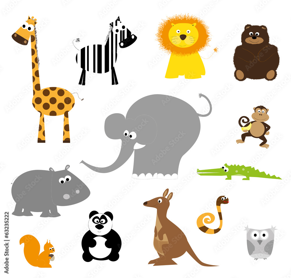 set of wild animals - vector illustration set of wild animals - vector illustration