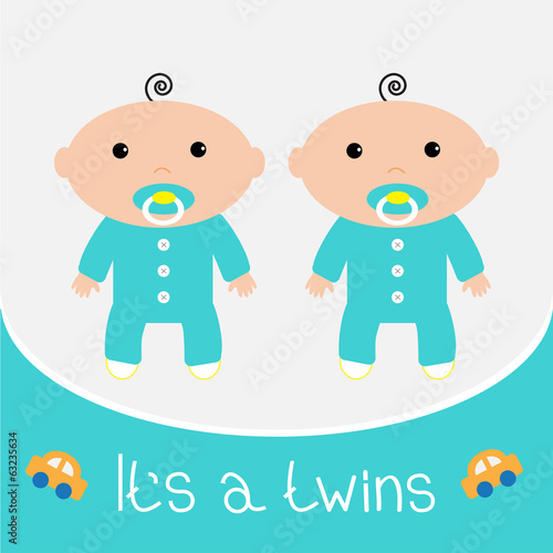 Baby shower card. It’s a twins boys.