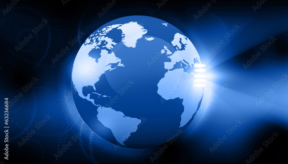 Digital Earth concept. Digital Earth concept.