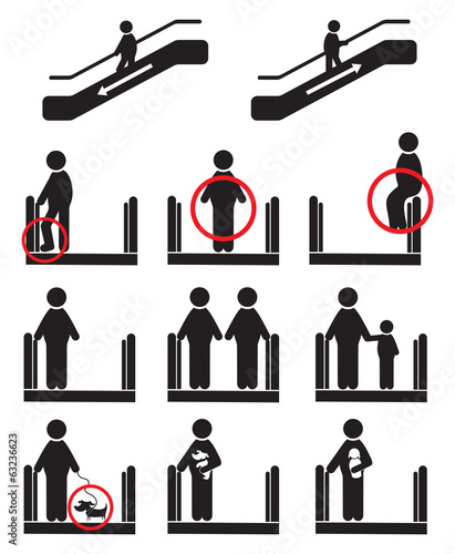 Escalator icons