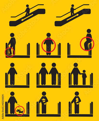 Escalator icons