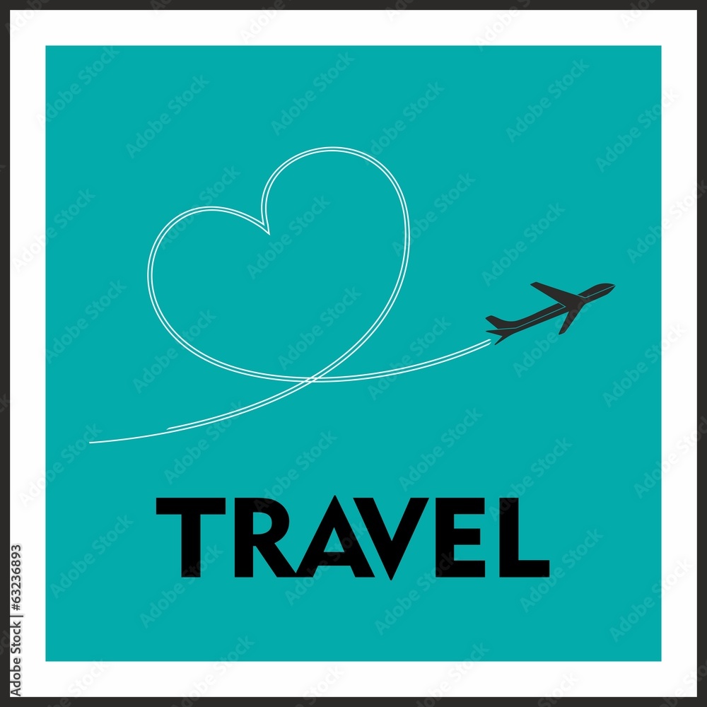 Plakat Love Travel Concept.