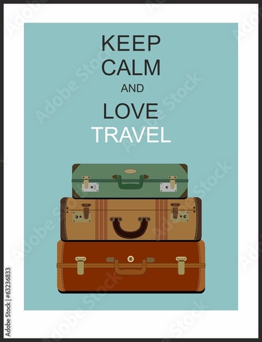 Vintage travel luggage background