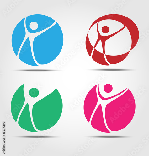 Wellnes busines icon set