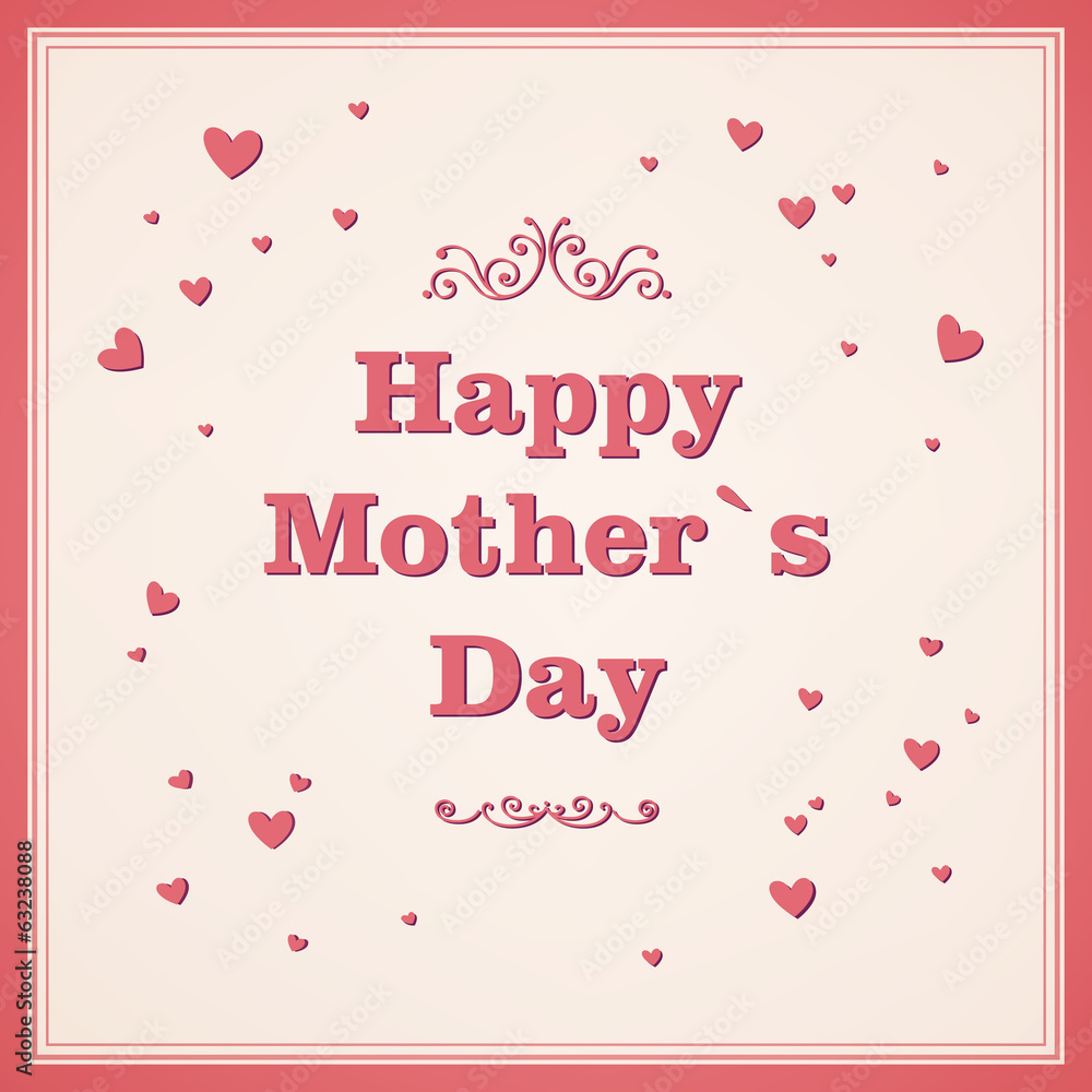 Vector Illustration of a Mother's Day Greeting Card