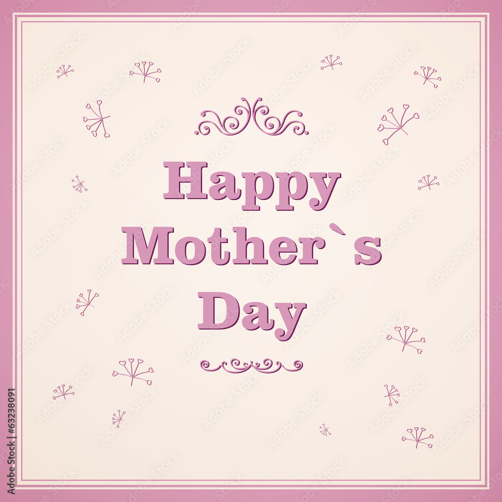 Vector Illustration of a Mother's Day Greeting Card