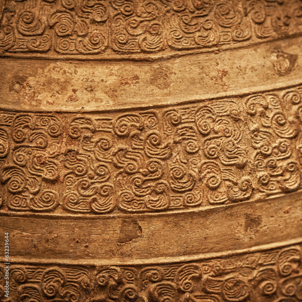 Ancient Chinese bronze textured background