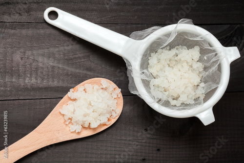 Water kefir grains photo