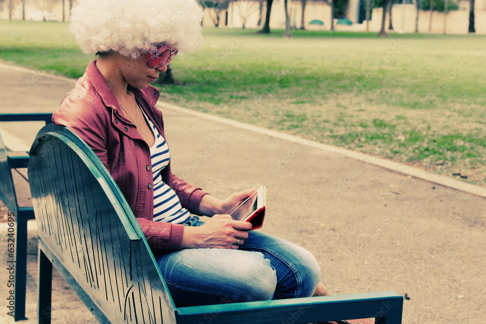 woman with tablet woman with tablet