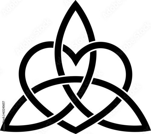 Triquetra Herz Heidentum, Kelten Dreifach Knoten