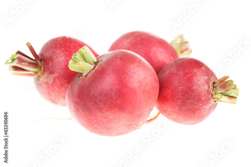 Four big ripe radish