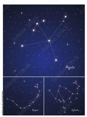 Constellations Serpens,Ophiuchus and Aquila