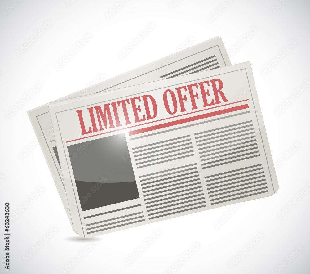 limited offer newspaper illustration design limited offer newspaper illustration design