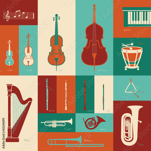 Classica music instruments