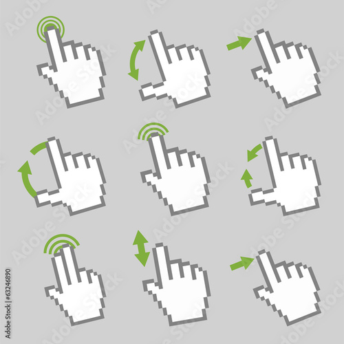 Guide with basic gestures to work with modern gadgets