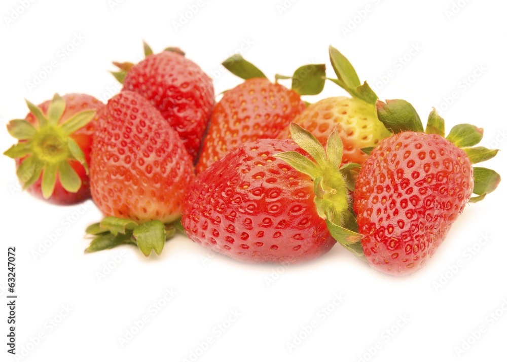 Fresh strawberries on white background Fresh strawberries on white background