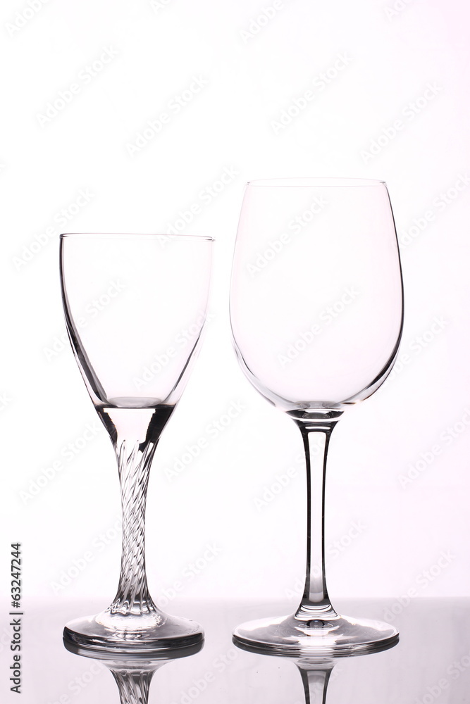 Elegant glass isolated on a white background Elegant glass isolated on a white background
