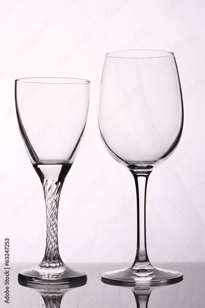 Elegant glass isolated on a white background Elegant glass isolated on a white background