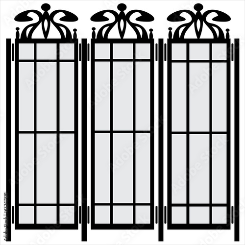 folding screen isolated on white background