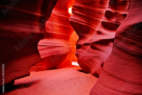 Famous red rocks of Antelope Canyon, Page, Arizona, USA