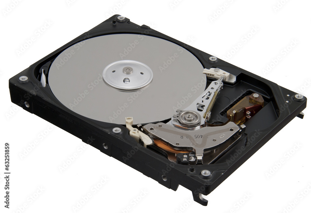 Computer hard disk isolated on white background with clipping pa Computer hard disk isolated on white background with clipping pa