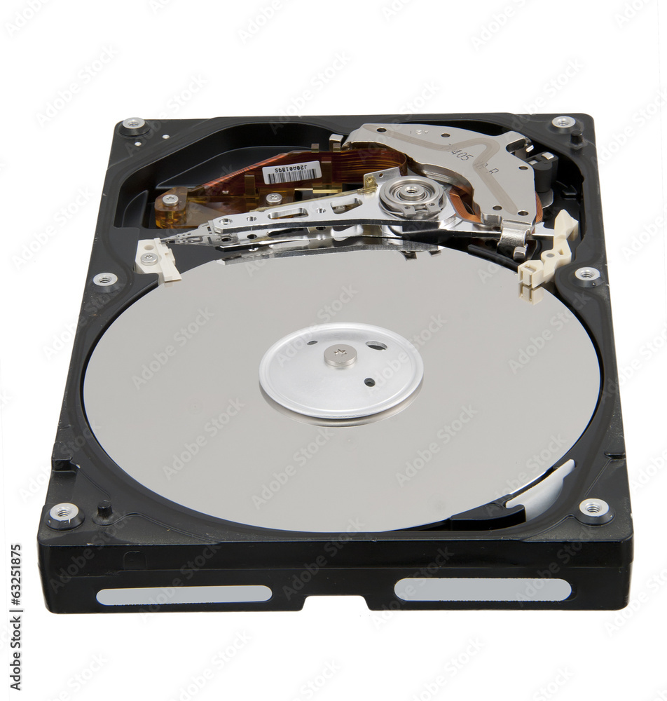 Computer hard disk isolated on white background with clipping pa Computer hard disk isolated on white background with clipping pa