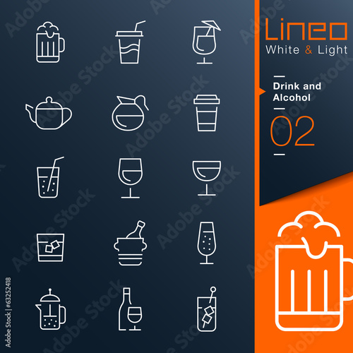 Lineo White & Light - Drink and Alcohol outline icons
