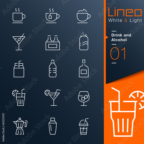 Lineo White & Light - Drink and Alcohol outline icons