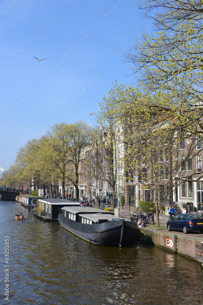 Canal in Amsterdam, Holland