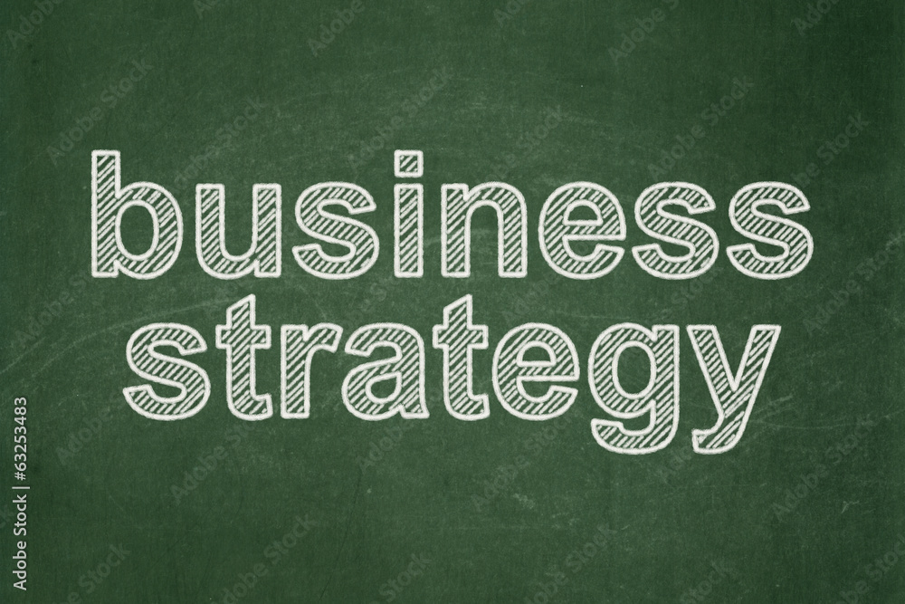 Obraz premium Business concept: Business Strategy on chalkboard background