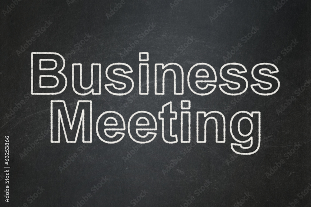 Finance concept: Business Meeting on chalkboard background Finance concept: Business Meeting on chalkboard background