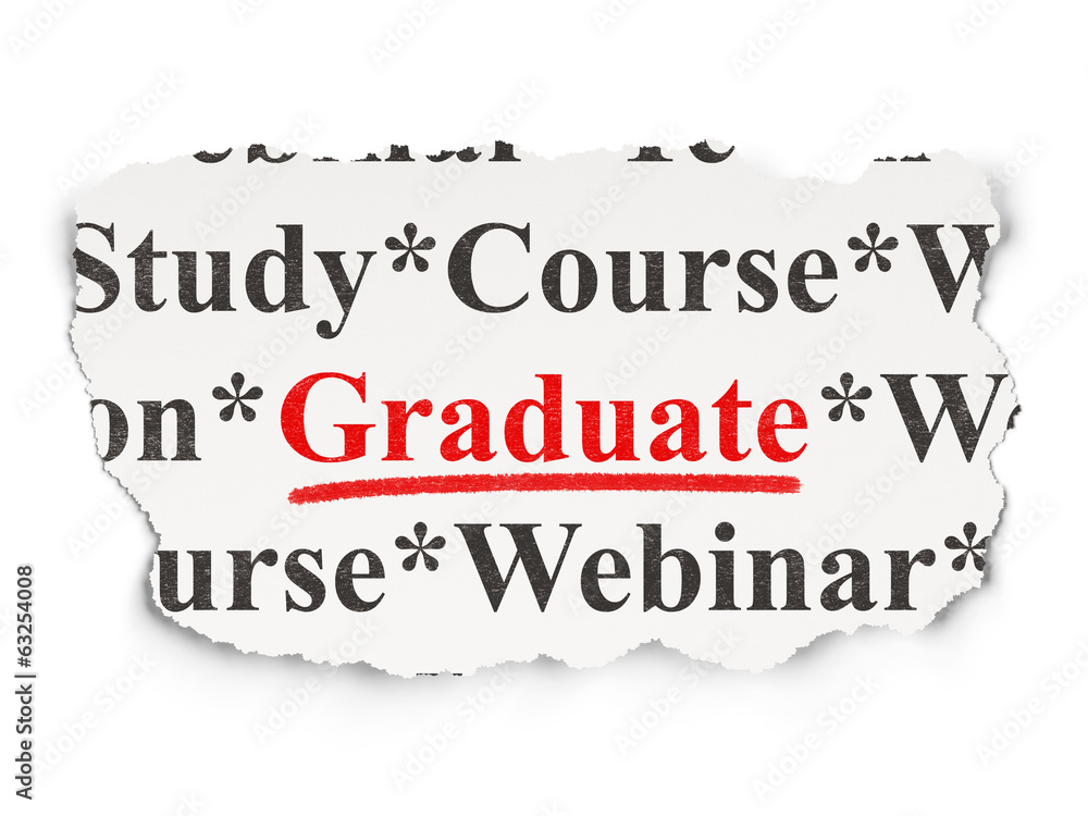 Education concept: Graduate on Paper background Education concept: Graduate on Paper background